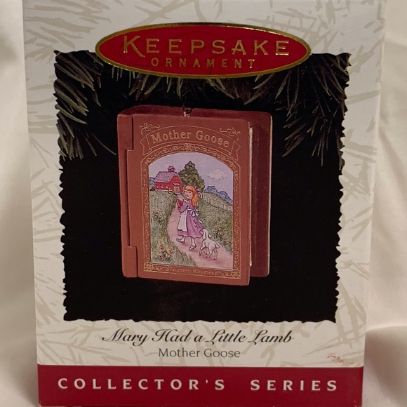 SIGNED 1996 HALLMARK Keepsake Ornament MOTHER GOOSE Mary Had a Little Lamb - Picture 1 of 8